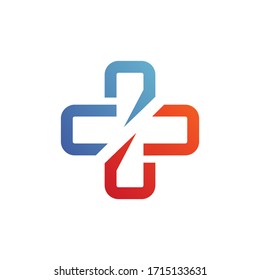 
Plus medical logo design vector 