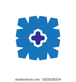 Plus medical logo design vector