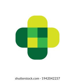 Plus medical logo design vector