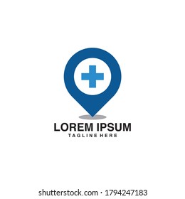 Más Ilustración Del Icono Del Vector Con Logotipo Médico Y Pin