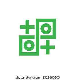 plus medical square geometric infinity lines logo