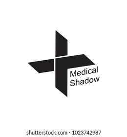 Plus Medical Symbol Shadow Design Logo  