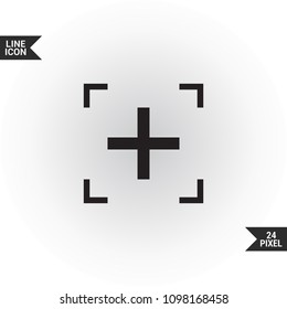 Plus minimal icon. Mark line vector icon for websites and mobile minimalistic flat design.