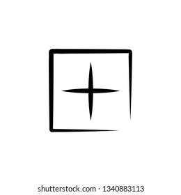 Plus minimal icon. Mark line vector icon for websites and mobile minimalistic flat design