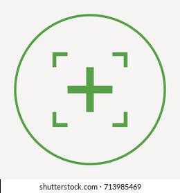 Plus minimal icon. Mark line vector icon for websites and mobile minimalistic flat design.