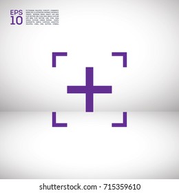 Plus minimal icon. Mark line vector icon for websites and mobile minimalistic flat design.