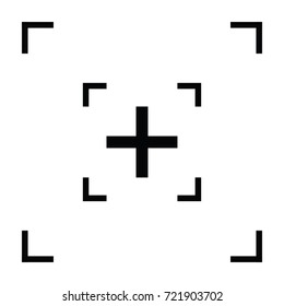 Plus minimal icon. Mark line vector icon for websites and mobile minimalistic flat design.