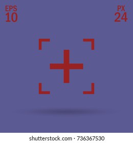 Plus minimal icon. Mark line vector icon for websites and mobile minimalistic flat design.