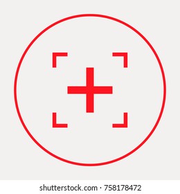 Plus minimal icon. Mark line vector icon for websites and mobile minimalistic flat design.