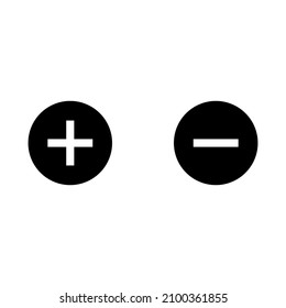 Plus and minus in circle icon