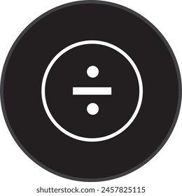 plus minus divide and multiplication icon in a circle shape
