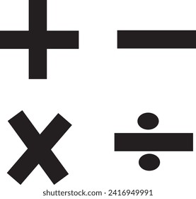 plus minus divided and into illustration logo.