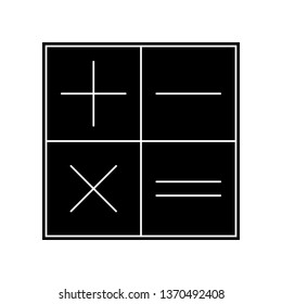 plus minus division multiplication icon. Element of Banking for mobile concept and web apps icon. Glyph, flat icon for website design and development, app development