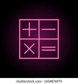 Plus minus division multiplication icon. Simple thin line, outline vector of banking icons for ui and ux, website or mobile application