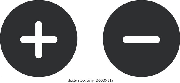 Plus and Minus Up and Down Vector Icon