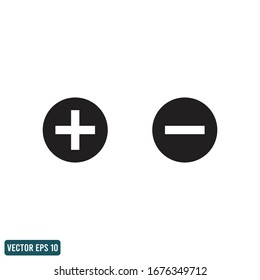 plus minus icon add and reduce symbol design element vector eps 10