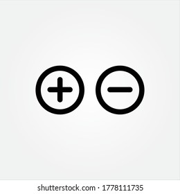 Plus and minus icon desig...eb site and mobile app