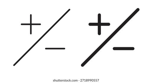 Ícone de sinal de mais para aplicativo móvel, designs editáveis