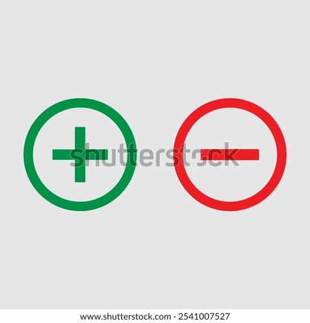 Plus and minus icon outline vector. plus sign and symbol. add plus icon. Plus Minus Icon set for web and mobile app. Vector illustration. Eps file 34.