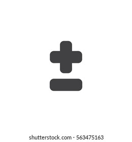 plus minus icon. sign design