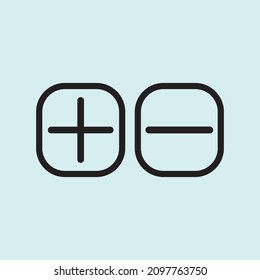 plus and minus icon vector