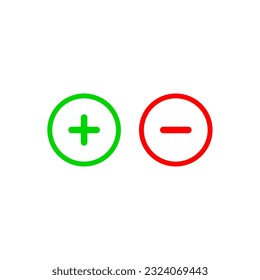 Plus And Minus Icon Vector.  