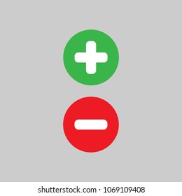 Plus and minus icon vector design