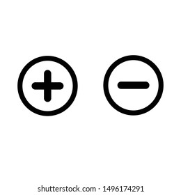 Plus Minus Icon Vector Design Symbol Illustration