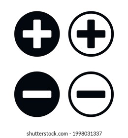 Plus Minus Icon Vector Design Symbol Illustration