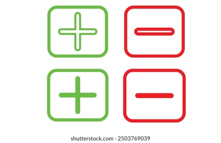 Plus Minus Icon Vector Design Symbol Illustration.