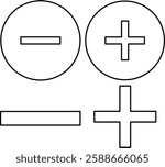 plus minus icon vector illustration