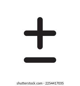 Vektorgrafik-Symbol Plus und Minus
