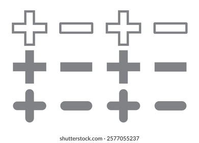 Plus Minus Icon Vector Symbol