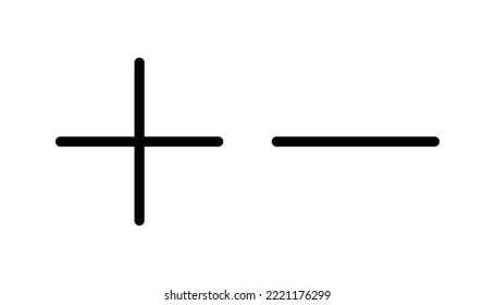 Plus and minus icon vector for web and mobile app. plus sign and symbol. add plus icon