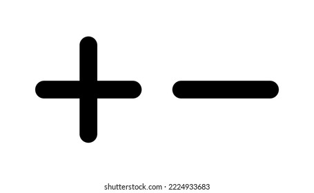 Plus and minus icon vector for web and mobile app. plus sign and symbol. add plus icon