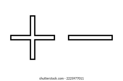 Plus and minus icon vector for web and mobile app. plus sign and symbol. add plus icon