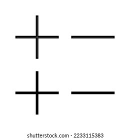 Plus and minus icon vector for web and mobile app. plus sign and symbol. add plus icon