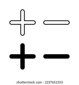 Plus and minus icon vector for web and mobile app. plus sign and symbol. add plus icon