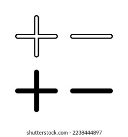 Plus and minus icon vector for web and mobile app. plus sign and symbol. add plus icon