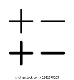 Plus and minus icon vector for web and mobile app. plus sign and symbol. add plus icon