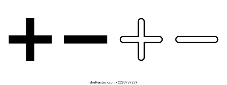 Plus and minus icon vector for web and mobile app. plus sign and symbol. add plus icon