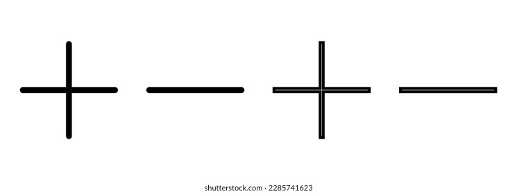 Plus and minus icon vector for web and mobile app. plus sign and symbol. add plus icon
