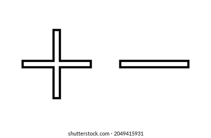 Plus and minus icons set. plus sign and symbol. add plus icon
