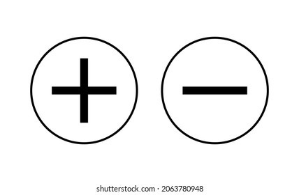 Plus and minus icons set. plus sign and symbol. add plus icon