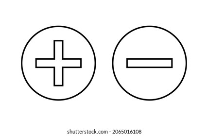 Plus and minus icons set. plus sign and symbol. add plus icon