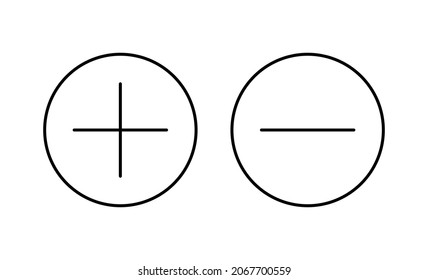 Plus and minus icons set. plus sign and symbol. add plus icon