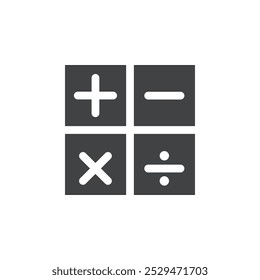 Símbolo de Vector simple con el ícono de división de multiplicación más menos