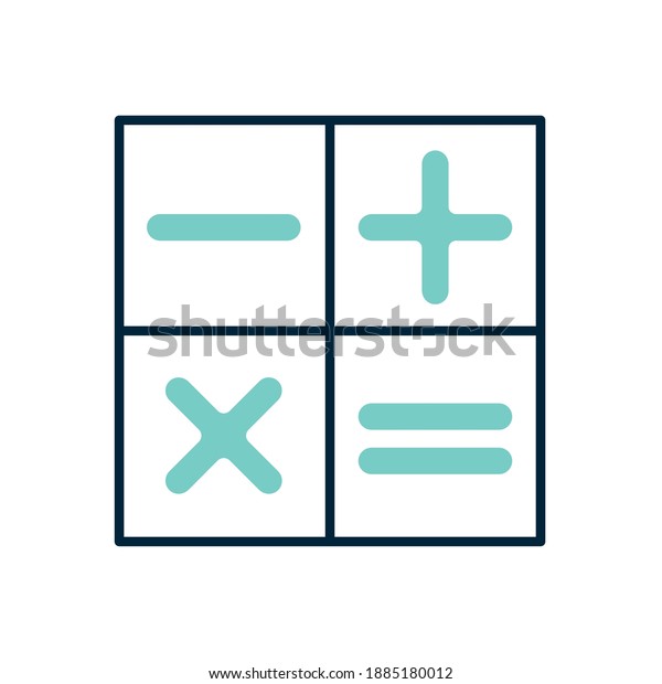 plus, minus, multiply and divide symbol vector\
illustration design