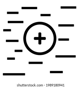 Plus and minus outline vector icon. Mathematical signs. Calculate interface. Negative and positive concept. Flat simple line design illustration.