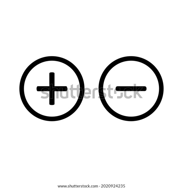 Plus Minus Set Vector Illustration White Stock Vector (Royalty Free ...